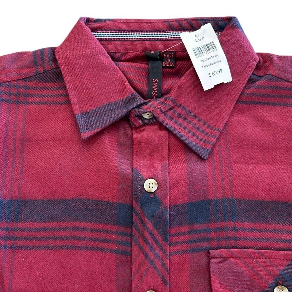 NEW Smash Mens Flannel Shirt